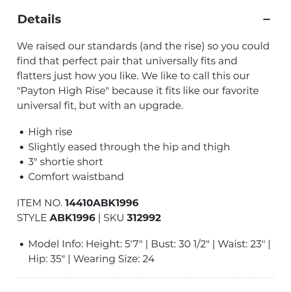 SOLD - Buckle BKE Parker High Rise Dark Wash Shorts Sz 32 NWT ABK1996 - Picture 5 of 9